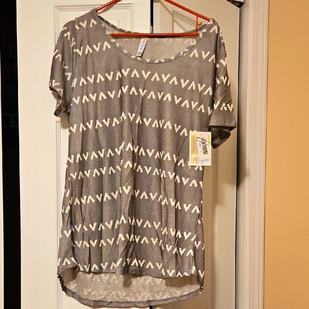 Gray Patterned Women's Top